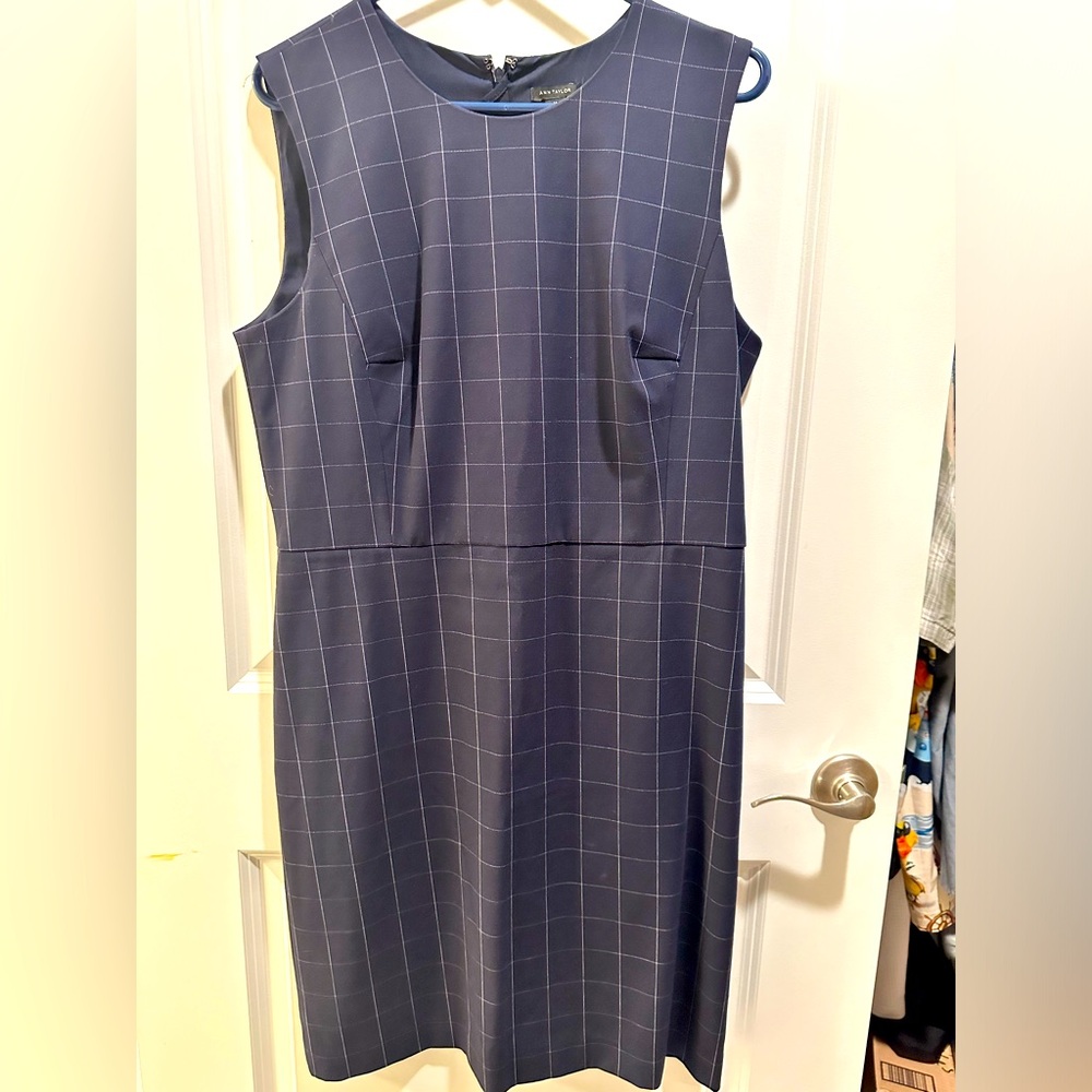 Navy Plaid Ann Taylor Dress